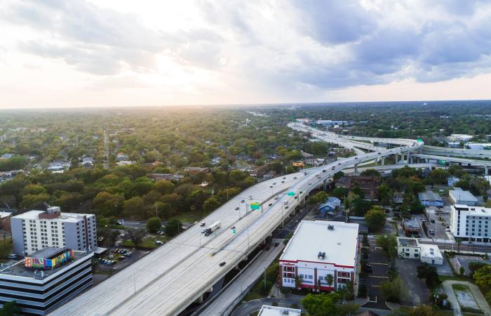 vista aerea de la ciudad de jacksonville florida