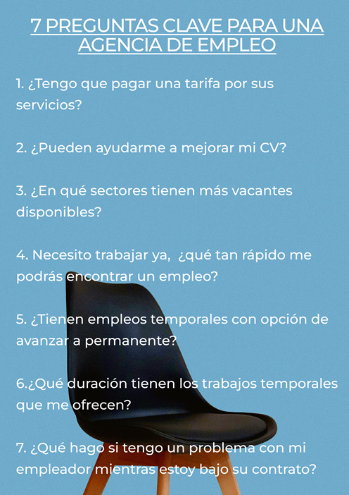 preguntas que debes hacer en una agencia de empleo