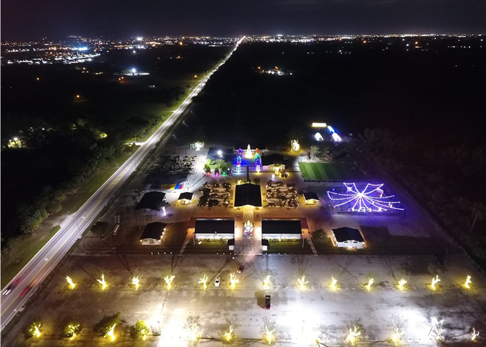 vista aerea de granja navidena en miami