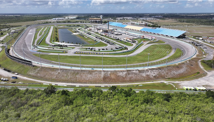 vista aerea de circuito de carreras en homestead miami